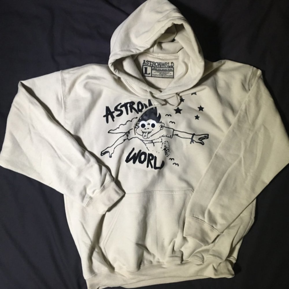 Beige Astroworld Hoodie Look Mom I Can Fly
